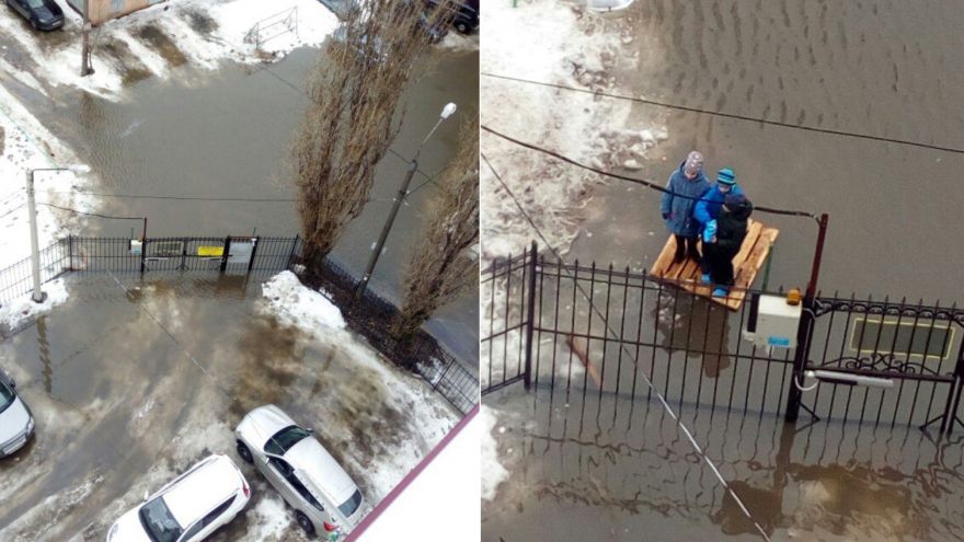 «Город поплыл». Воронежцы поделились снимками затопленного Воронежа