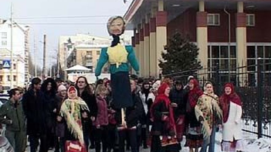 Воронежские студенты отметили Масленицу