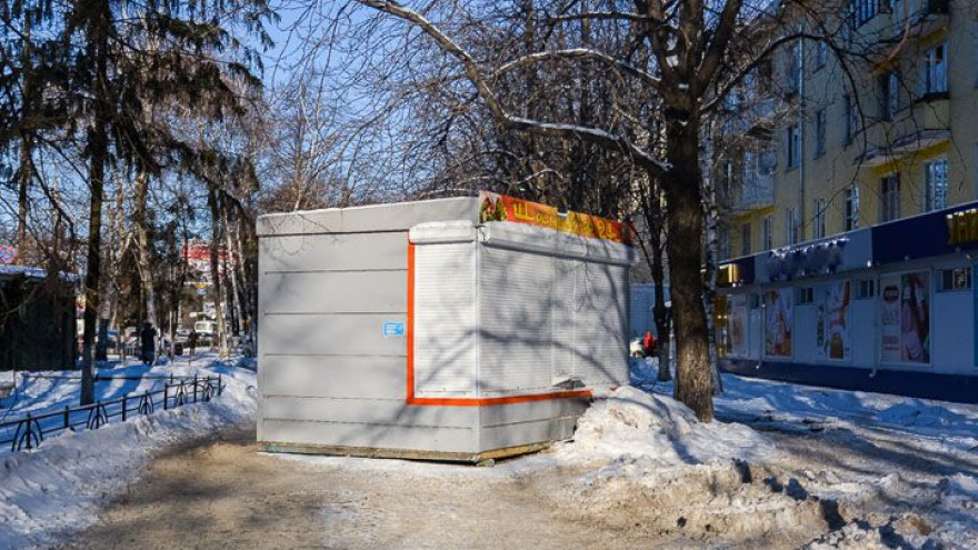ФОТО: В Воронеже владелец киоска с шаурмой захватил целый тротуар