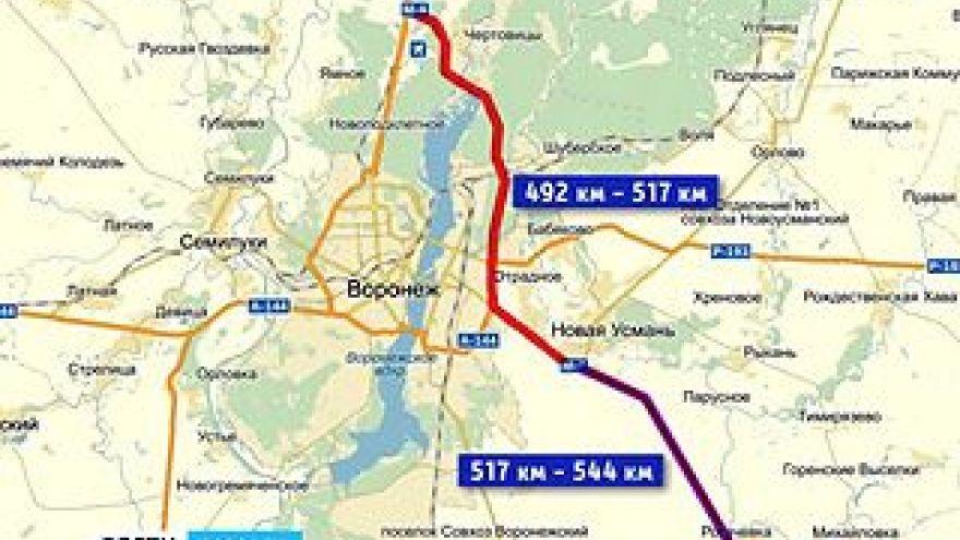 Три участка федеральной трассы "Дон" в Воронежской области станут платными