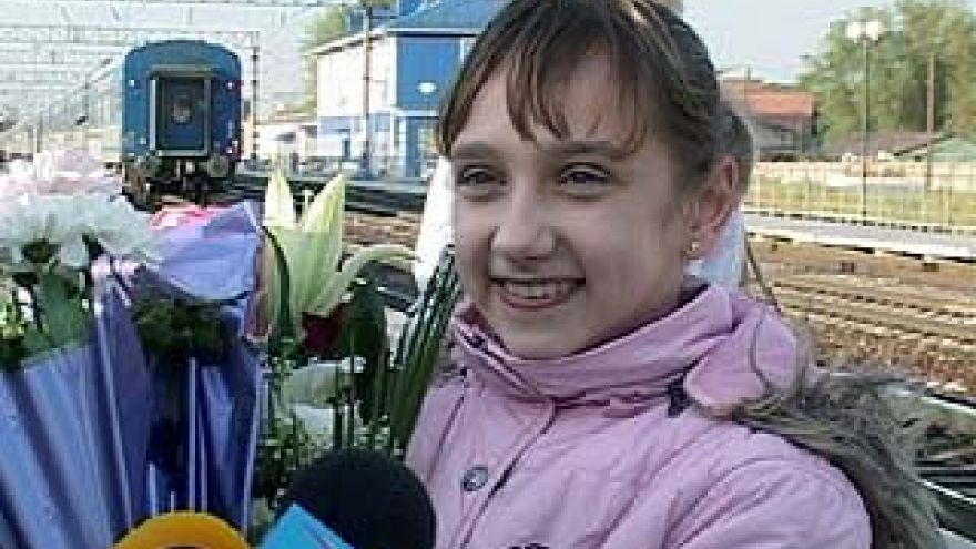 В Воронеже встречали гимнастку Викторию Комову