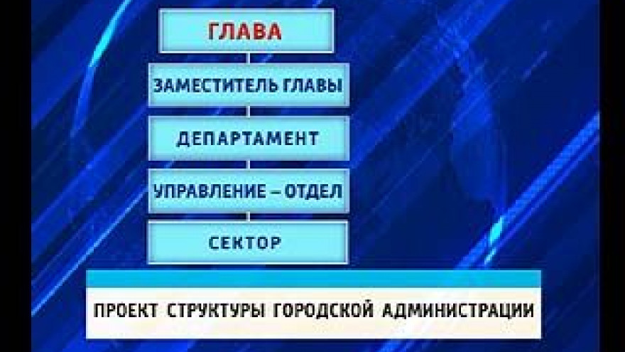 В гордуму внесен проект новой структуры городской администрации