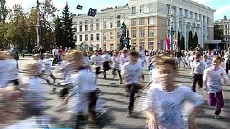 Всероссийские соревнования "Кросс Нации" стартовали на площади Ленина