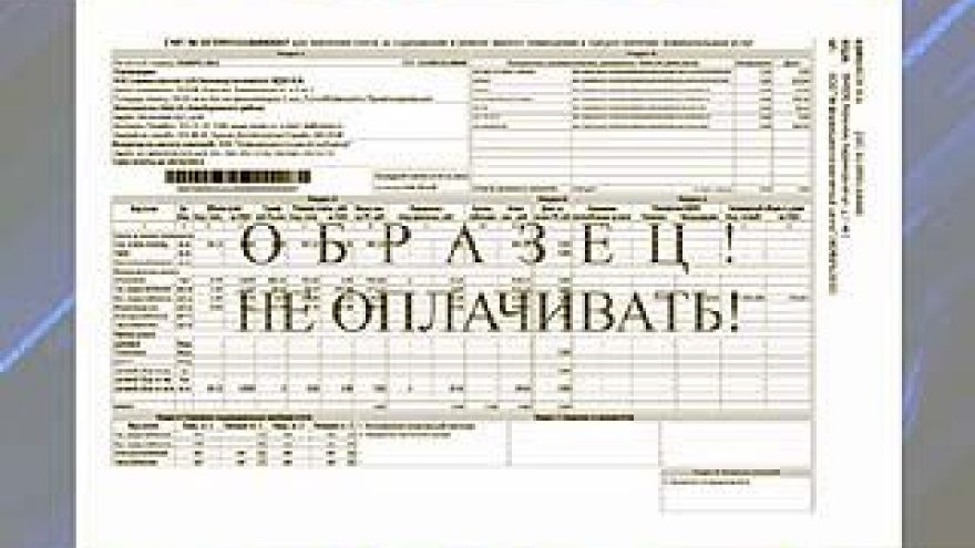 Во всех почтовых ящиках Воронежа - образцы квитанций на оплату услуг ЖКХ