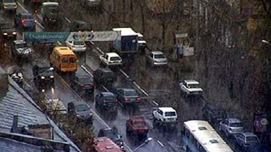 Первый снег спровоцировал пробки на воронежских дорогах