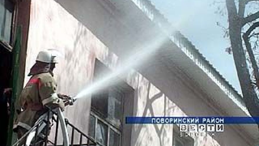 Поворинская пожарная часть провела учения в доме престарелых