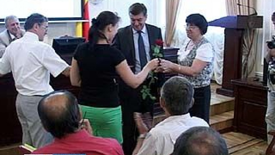Лучшие строители Воронежа принимали поздравления от городских властей