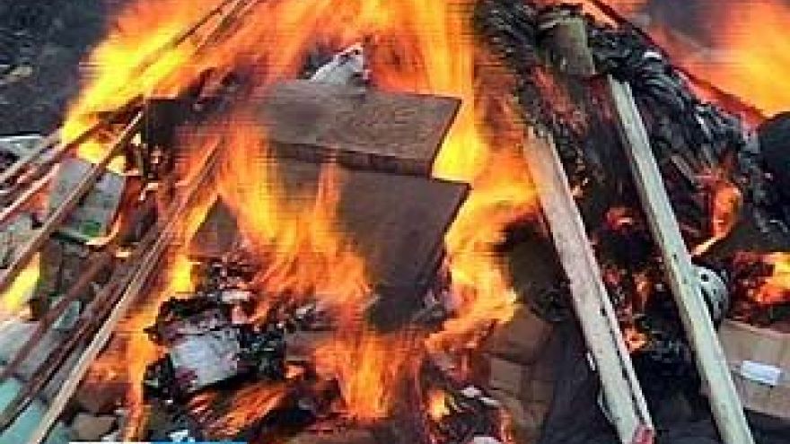 В Воронеже уничтожили более 100 килограммов наркотиков