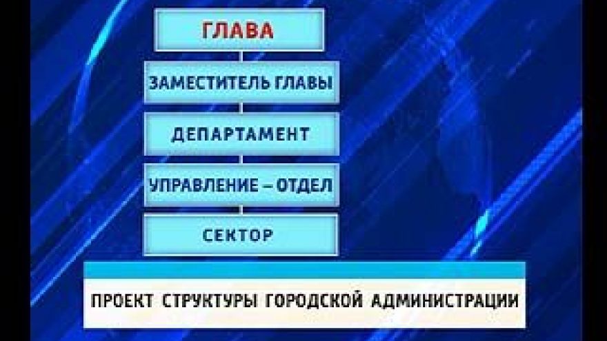 В гордуму внесен проект новой структуры городской администрации