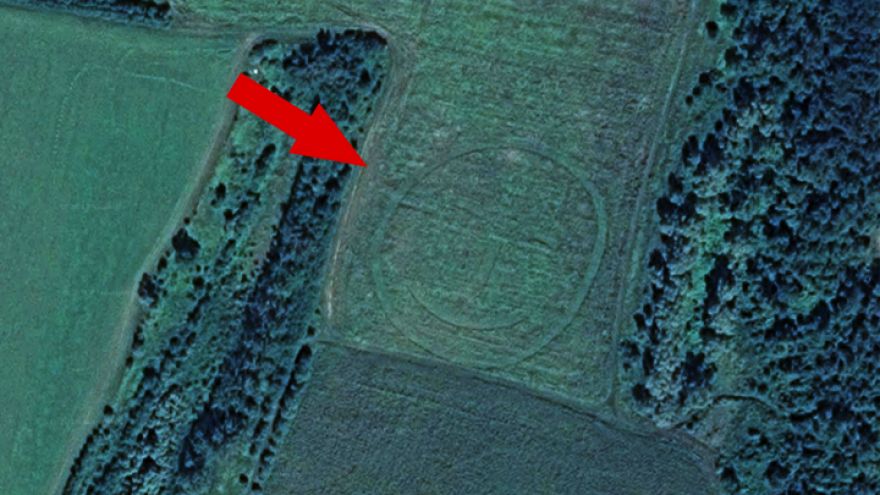 Интернет-пользователи нашли в поле под Воронежем гигантский геоглиф в форме смайла