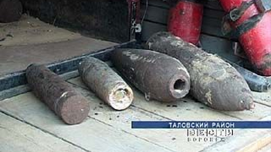 В Таловском районе находят боеприпасы времен войны