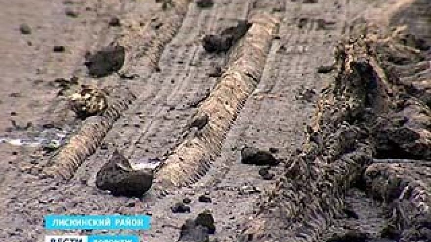 Грязь со свекольных полей на влажной дороге образует скользкий налет