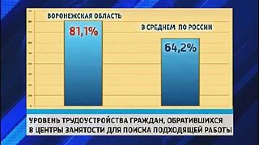 Воронежская область - в лидерах по трудоустройству