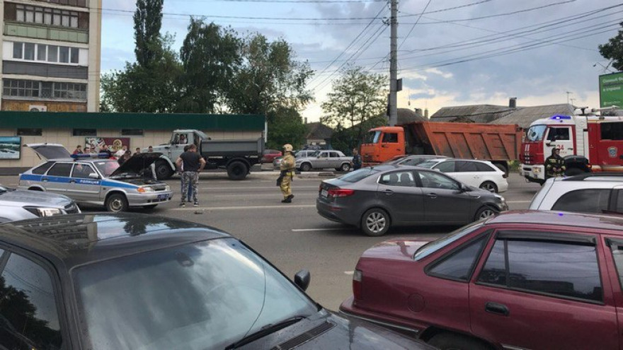 В Воронеже водитель экипажа Росгвардии попал больницу после ДТП