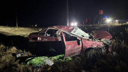 В Воронежской области мужчина погиб в ДТП с перевернувшейся легковушкой