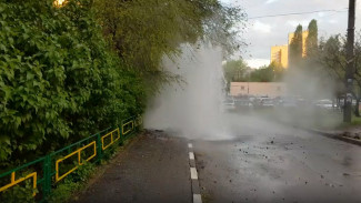 Из-под земли в Воронеже забил двухметровый фонтан: появилось видео