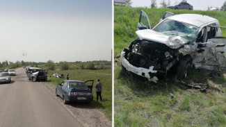 В Воронежской области двое водителей пострадали в лобовом ДТП