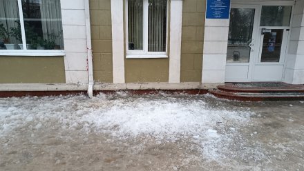 Воронежцы пожаловались на сошедшую с крыши многоэтажки в центре города снежную лавину