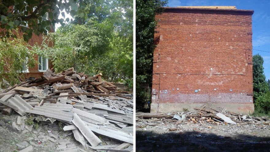 «Живём под открытым небом!» В Воронеже 3-этажка осталась без крыши из-за капремонта
