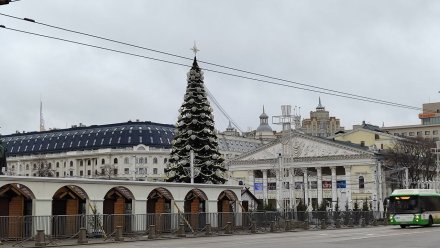 На площади Ленина в Воронеже начали разбирать новогодние декорации