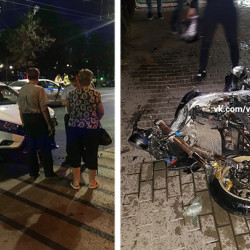 В центре Воронежа в ночном ДТП насмерть разбился мотоциклист