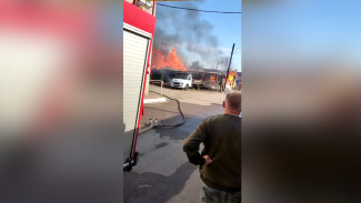 Воронежцы сняли на видео мощный пожар в Юго-Западном микрорайоне
