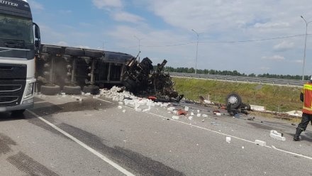 Два грузовика вспыхнули после ДТП на воронежской трассе: погиб водитель