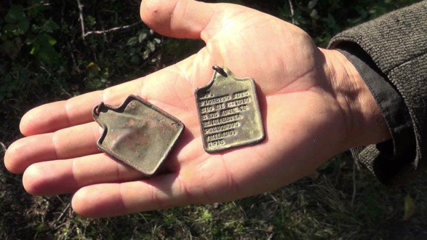 Воронежский поисковик нашёл именной медальон итальянского солдата времён Второй мировой войны