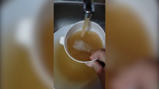 Жители Борисоглебска показали текущую из кранов грязно-оранжевую воду