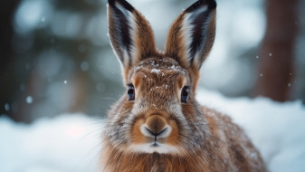 Испуганного зайца сняли на видео в Воронеже