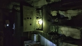 Ночью в жилом доме Воронежа загорелись электрощиты на всех этажах