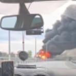 Шесть машин загорелись на трассе в Воронежской области