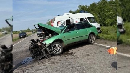 2 человека погибли в лобовом столкновении Audi и «Лады» на воронежской трассе