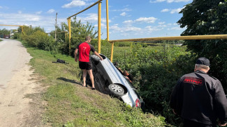 В воронежском селе машина вылетела в кювет из-за отказавших тормозов