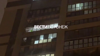Появилось видео с места падения беспилотника в Воронеже