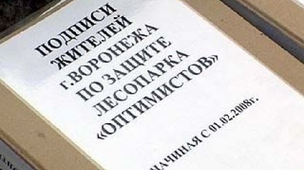 Воронежцы провели митинг в защиту парка "Оптимист"