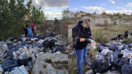 Из захламлённого памятника природы под воронежской Россошью вывезли 121 мешок мусора