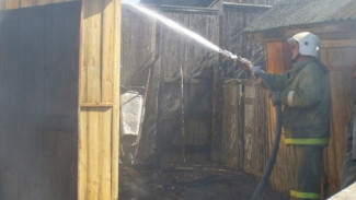 В Воронежской области загорелась баня