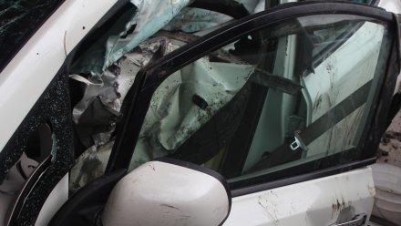 На воронежской трассе легковушка влетела под фуру: молодой водитель погиб