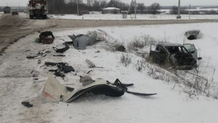 Два человека пострадали в лобовом ДТП с автобусом на воронежской трассе