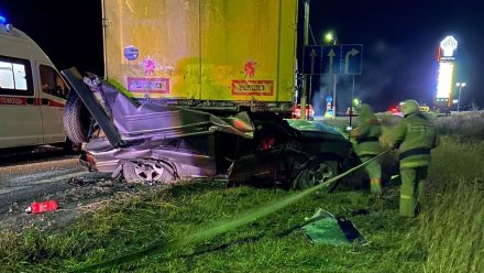 В Воронежской области внедорожник влетел под стоящий на обочине грузовик: трое погибли