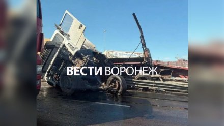 Фура влетела в отбойник и парализовала движение на М-4 в сторону Новой Усмани