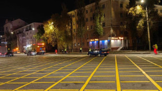 Вафельная разметка появилась на Ленинском проспекте в Воронеже