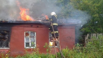 В воронежском селе вспыхнула крыша жилого дома