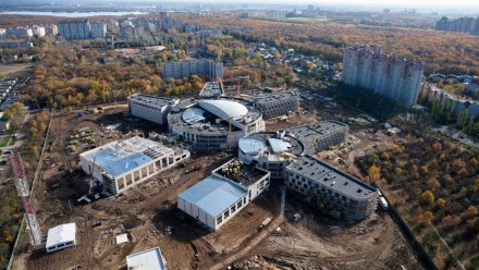 Губернатор и Галина Карелова оценили темпы строительства мегашколы в Воронеже