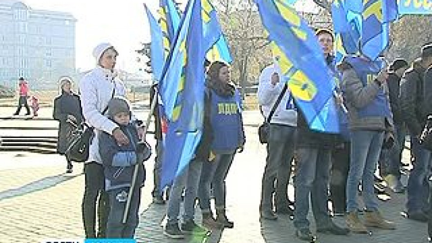 Митинг либерал-демократов в День народного единства поддержали школьники