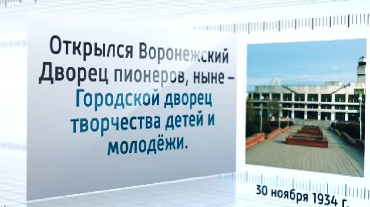 30 ноября 1934 года открылся Воронежский Дворец пионеров | События Воронежа