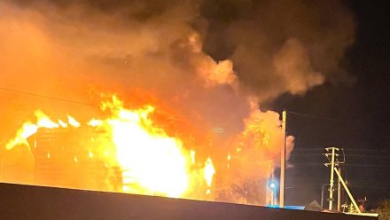 Ангар с автомобилями сгорел под Воронежем