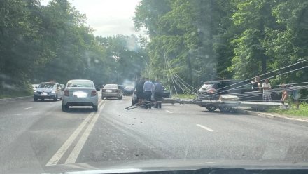В аварии с рухнувшей опорой ЛЭП в Воронеже пострадала пешеход