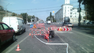 В Воронеже до середины сентября частично перекрыли движение у ДК Кирова